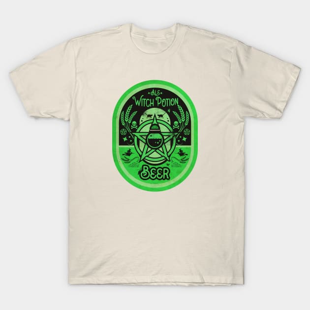 Green Witch Potion Beer T-Shirt by CTShirts